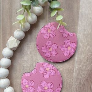Pink Floral Coasters